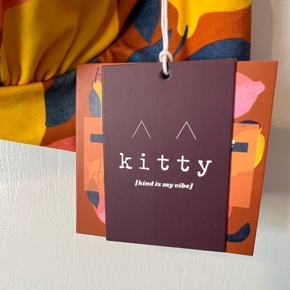 NWT Kitty & Vibe Size D Orange Pink and Yellow Underwire Lemon Swim Bikini Top - Picture 10 of 14